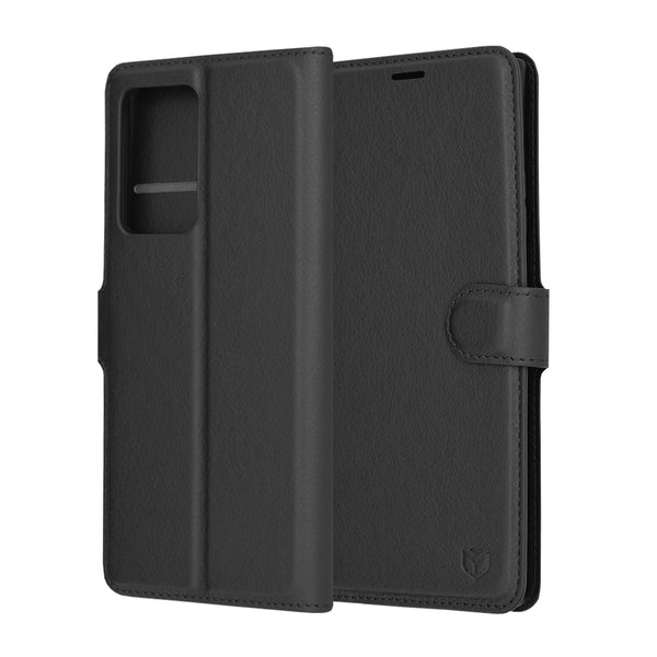 Husa de protectie Techsuit Leather Folio compatibila cu Samsung Galaxy Note 20 Ultra, acoperire spate, negru