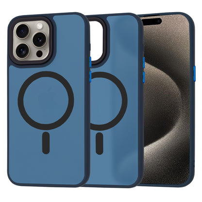 Husa de protectie Techsuit HaloFrost Series compatibila cu Apple iPhone 15 Pro Max , acoperire spate, albastru inchis