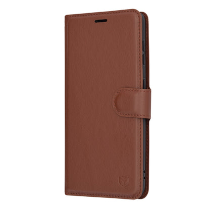 Husa de protectie Techsuit Leather Folio compatibila cu Samsung Galaxy S21 5G, acoperire spate, maro