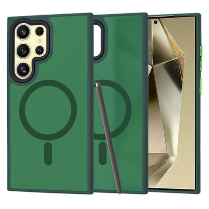 Husa de protectie Techsuit HaloFrost Series compatibila cu Samsung Galaxy S24 Ultra , acoperire spate, verde inchis