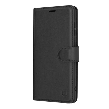 Husa de protectie Techsuit Leather Folio compatibila cu Samsung Galaxy S21 FE 5G, acoperire spate, negru