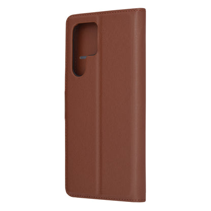 Husa de protectie Techsuit Leather Folio compatibila cu Samsung Galaxy S22 Ultra 5G, acoperire spate, maro