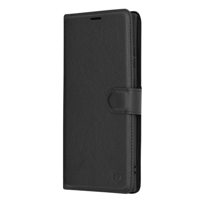 Husa de protectie Techsuit Leather Folio compatibila cu Samsung Galaxy S23 Ultra, acoperire spate, negru