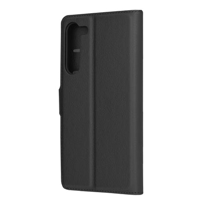 Husa de protectie Techsuit Leather Folio compatibila cu Samsung Galaxy S23 Plus, acoperire spate, negru