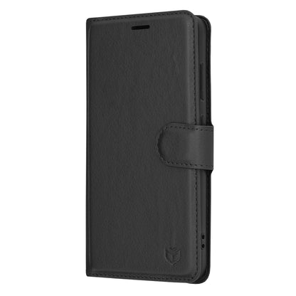 Husa de protectie Techsuit Leather Folio compatibila cu Samsung Galaxy S24, acoperire spate, negru