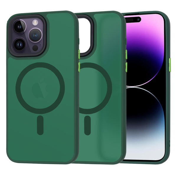 Husa de protectie Techsuit HaloFrost Series compatibila cu Apple iPhone 14 Pro Max , acoperire spate, verde inchis