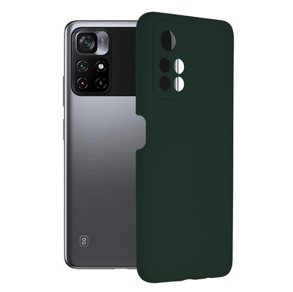 Husa de protectie Techsuit Soft Edge Silicone compatibila cu Xiaomi Poco M4 Pro 5G, acoperire spate, verde inchis
