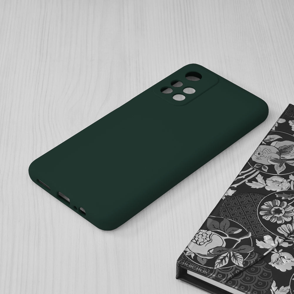 Husa de protectie Techsuit Soft Edge Silicone compatibila cu Xiaomi Poco M4 Pro 5G, acoperire spate, verde inchis