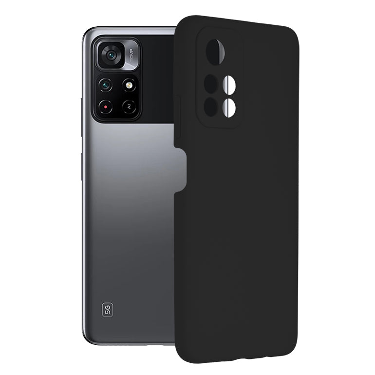 Husa de protectie Techsuit Soft Edge Silicone compatibila cu Xiaomi Poco M4 Pro 5G, acoperire spate, negru