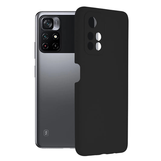 Husa de protectie Techsuit Soft Edge Silicone compatibila cu Xiaomi Poco M4 Pro 5G, acoperire spate, negru