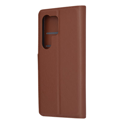 Husa de protectie Techsuit Leather Folio compatibila cu Samsung Galaxy S24 Ultra, acoperire spate, maro