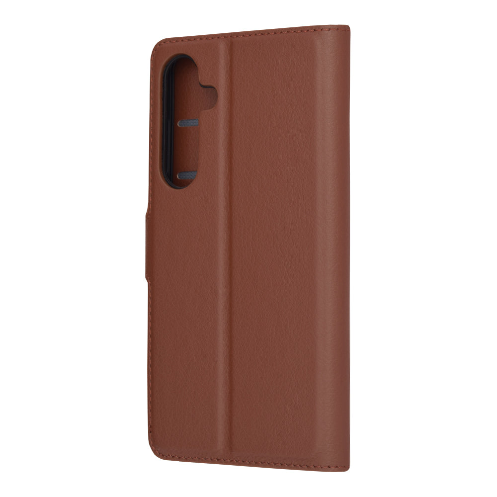 Husa de protectie Techsuit Leather Folio compatibila cu Samsung Galaxy S24 Plus, acoperire spate, maro