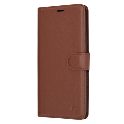 Husa de protectie Techsuit Leather Folio compatibila cu Samsung Galaxy A54, acoperire spate, maro