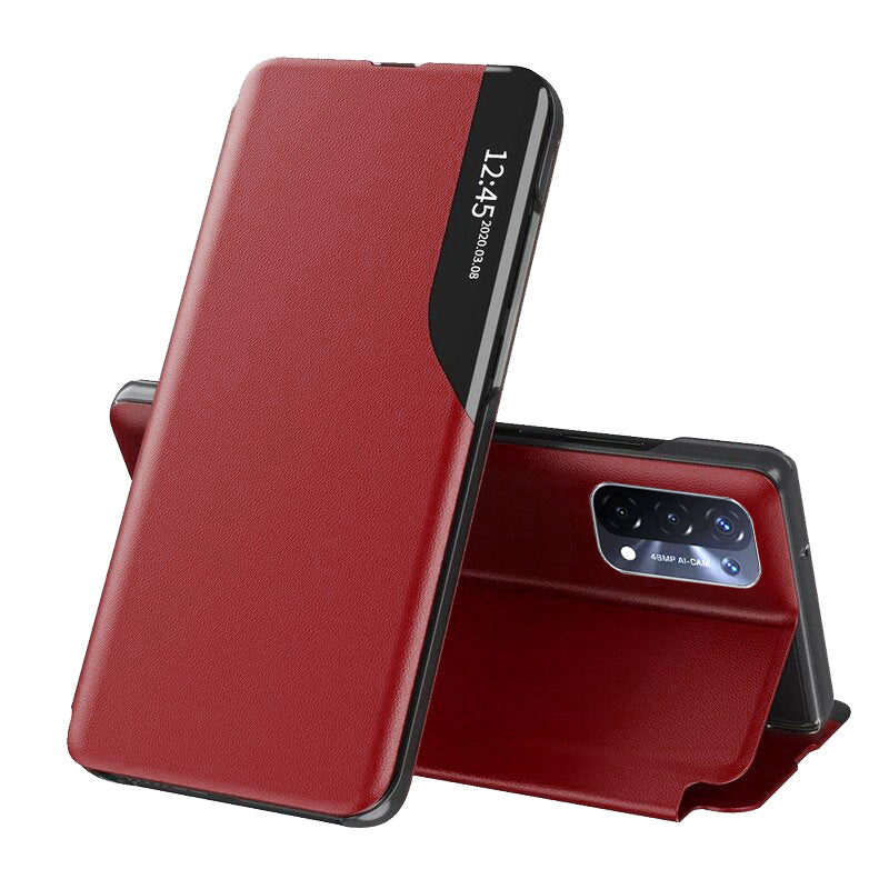 Husa de protectie Techsuit eFold Series compatibila cu OnePlus Nord N200 5G, acoperire spate, rosu