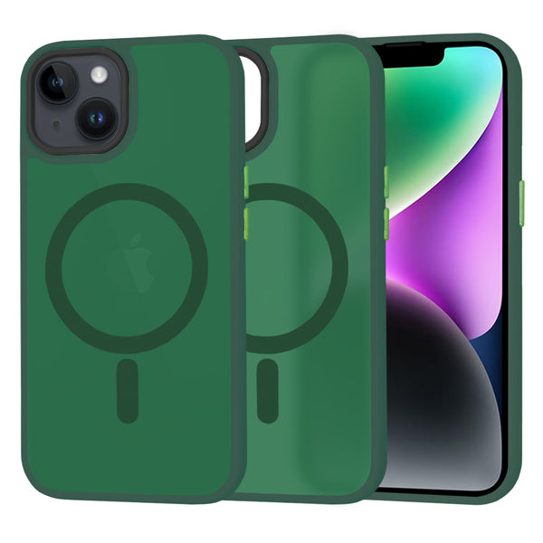 Husa de protectie Techsuit HaloFrost Series compatibila cu Apple iPhone 14 , acoperire spate, verde inchis