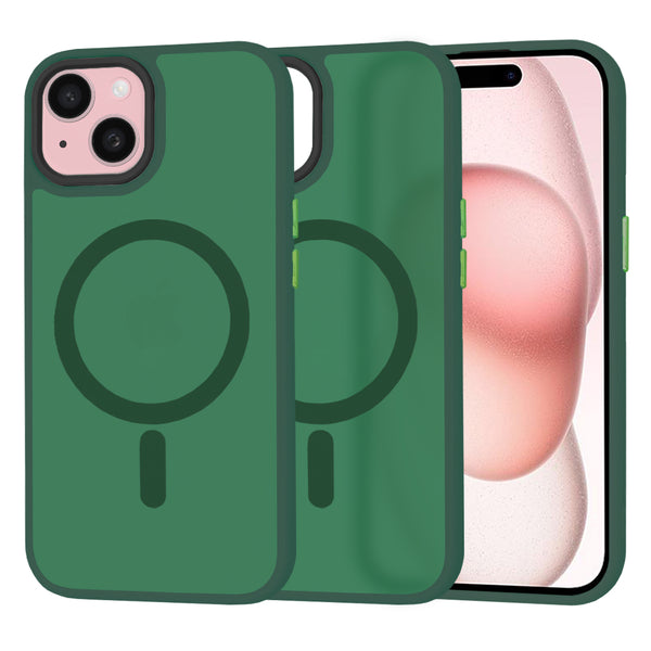 Husa de protectie Techsuit HaloFrost Series compatibila cu Apple iPhone 15 , acoperire spate, verde inchis