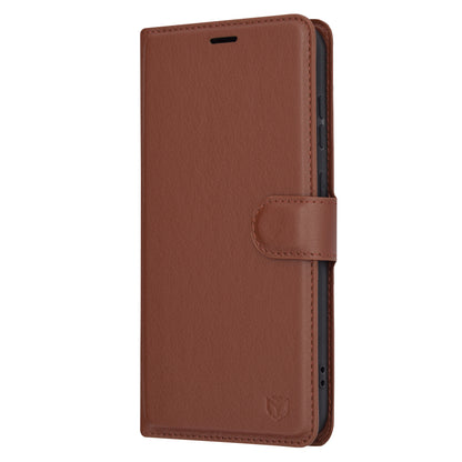 Husa de protectie Techsuit Leather Folio compatibila cu Samsung Galaxy S23 FE, acoperire spate, maro