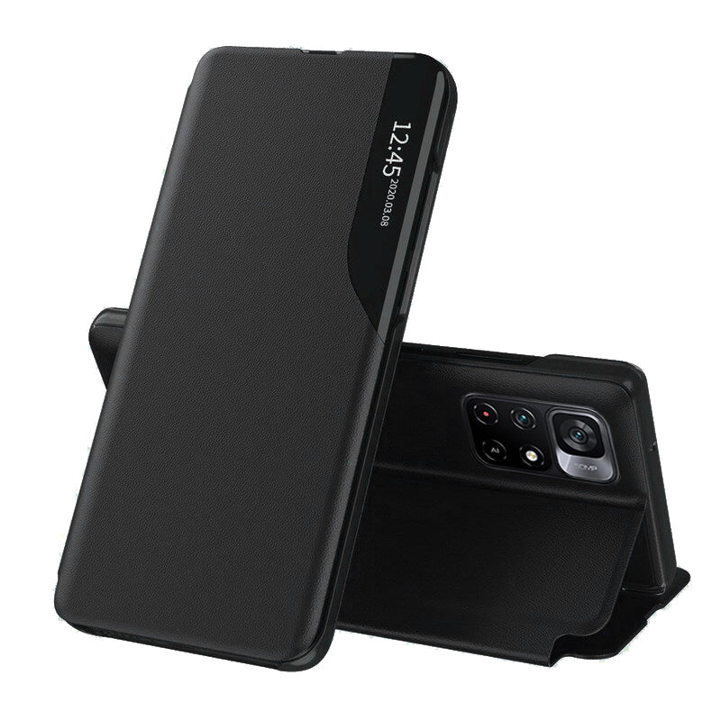 Husa de protectie Techsuit eFold Series compatibila cu Xiaomi Poco M4 Pro 5G, acoperire spate, negru