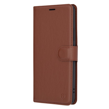 Husa de protectie Techsuit Leather Folio compatibila cu Xiaomi 13T Pro, acoperire spate, maro