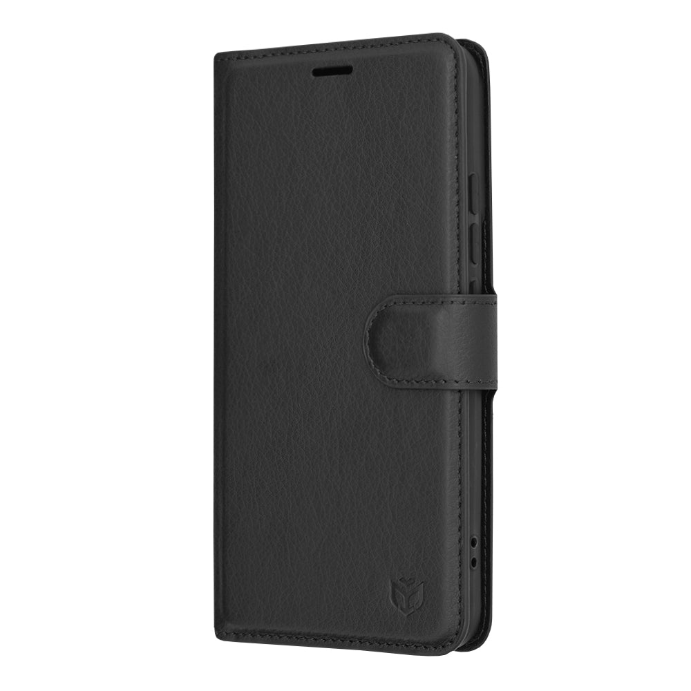 Husa de protectie Techsuit Leather Folio compatibila cu Xiaomi 14, acoperire spate, negru