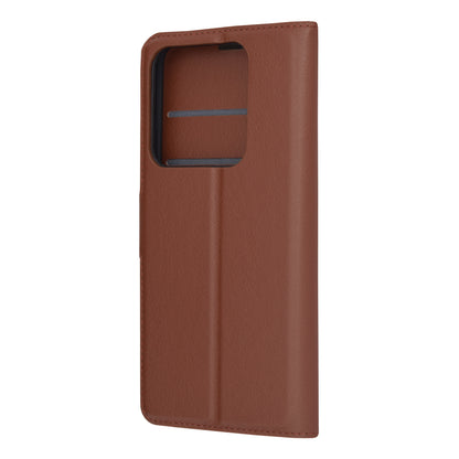 Husa de protectie Techsuit Leather Folio compatibila cu Xiaomi 14 Pro, acoperire spate, maro