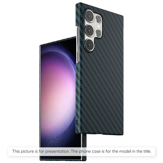 Husa de protectie Techsuit Carbonite FiberShell compatibila cu Samsung Galaxy S23 Ultra , acoperire spate, albastru deschis