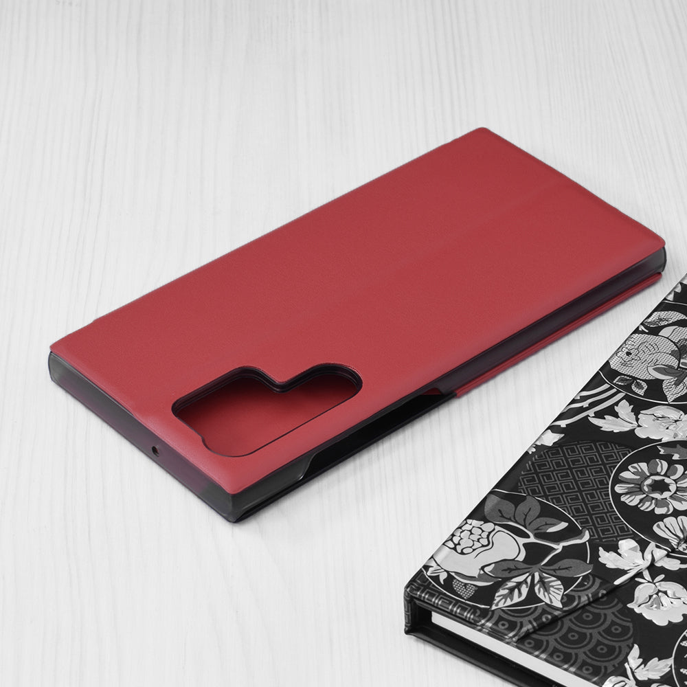 Husa de protectie Techsuit eFold Series compatibila cu Samsung Galaxy S22 Ultra, acoperire spate, rosu