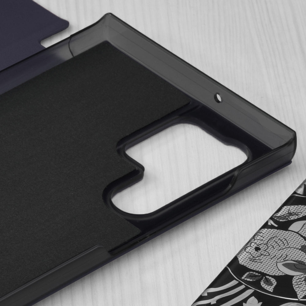 Husa de protectie Techsuit eFold Series compatibila cu Samsung Galaxy S22 Ultra, acoperire spate, albastru