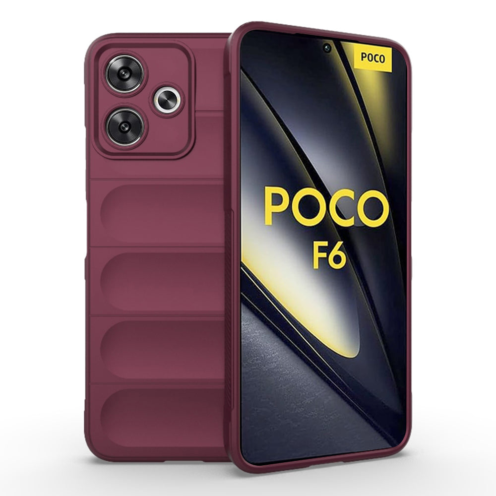 Husa de protectie Techsuit Magic Shield compatibila cu Xiaomi Poco F6, acoperire spate, visiniu