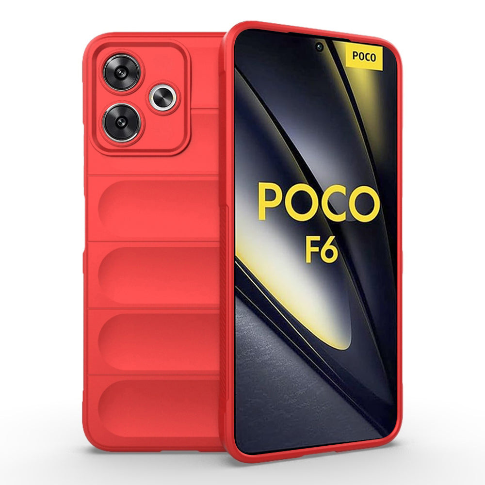 Husa de protectie Techsuit Magic Shield compatibila cu Xiaomi Poco F6, acoperire spate, rosu