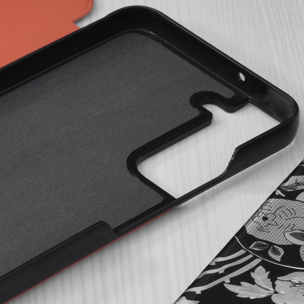 Husa de protectie Techsuit eFold Series compatibila cu Samsung Galaxy S22, acoperire spate, oranj
