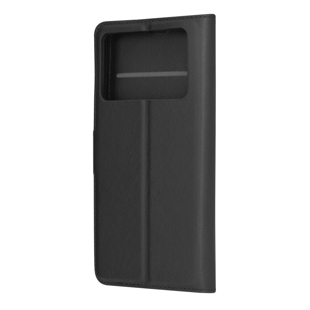 Husa de protectie Techsuit Leather Folio compatibila cu Xiaomi Poco X6 Pro, acoperire spate, negru