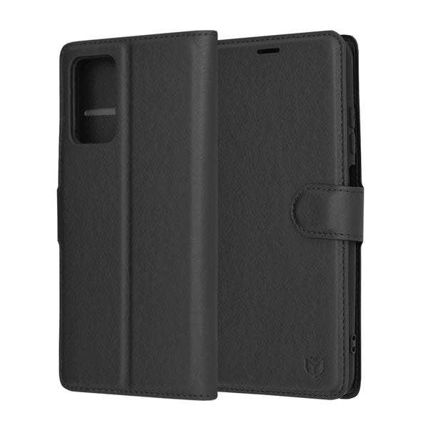 Husa de protectie Techsuit Leather Folio compatibila cu Xiaomi Redmi 10, acoperire spate, negru