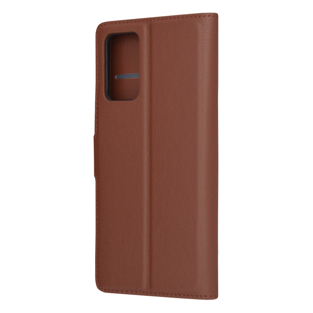 Husa de protectie Techsuit Leather Folio compatibila cu Xiaomi Redmi 10, acoperire spate, maro