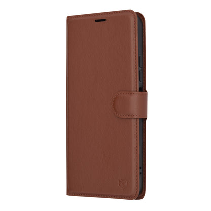 Husa de protectie Techsuit Leather Folio compatibila cu Xiaomi Redmi 12 4G, acoperire spate, maro