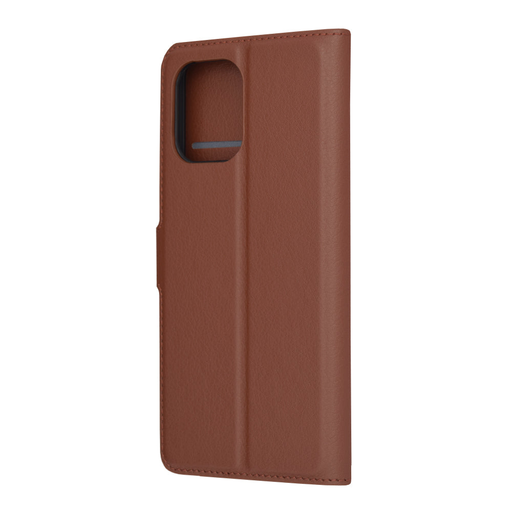 Husa de protectie Techsuit Leather Folio compatibila cu Xiaomi Redmi 12 4G, acoperire spate, maro