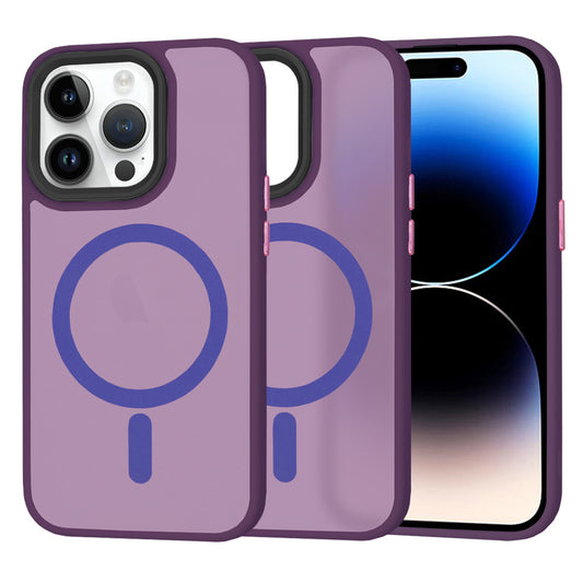 Husa de protectie Techsuit HaloFrost Series compatibila cu Apple iPhone 14 Pro , acoperire spate, mov inchis