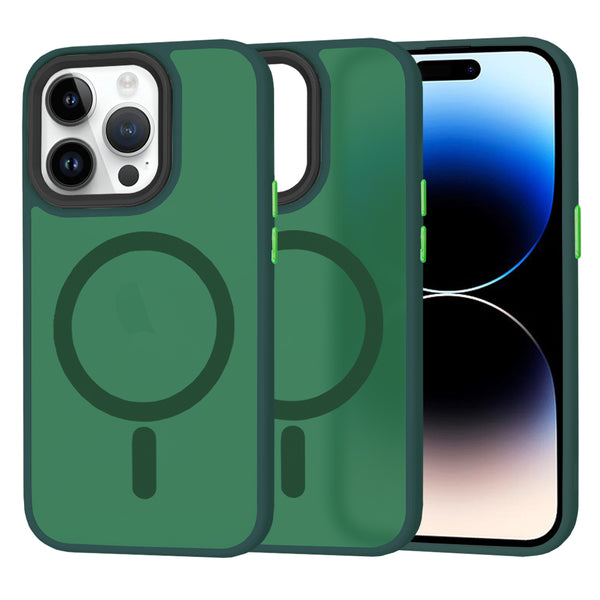 Husa de protectie Techsuit HaloFrost Series compatibila cu Apple iPhone 14 Pro , acoperire spate, verde inchis