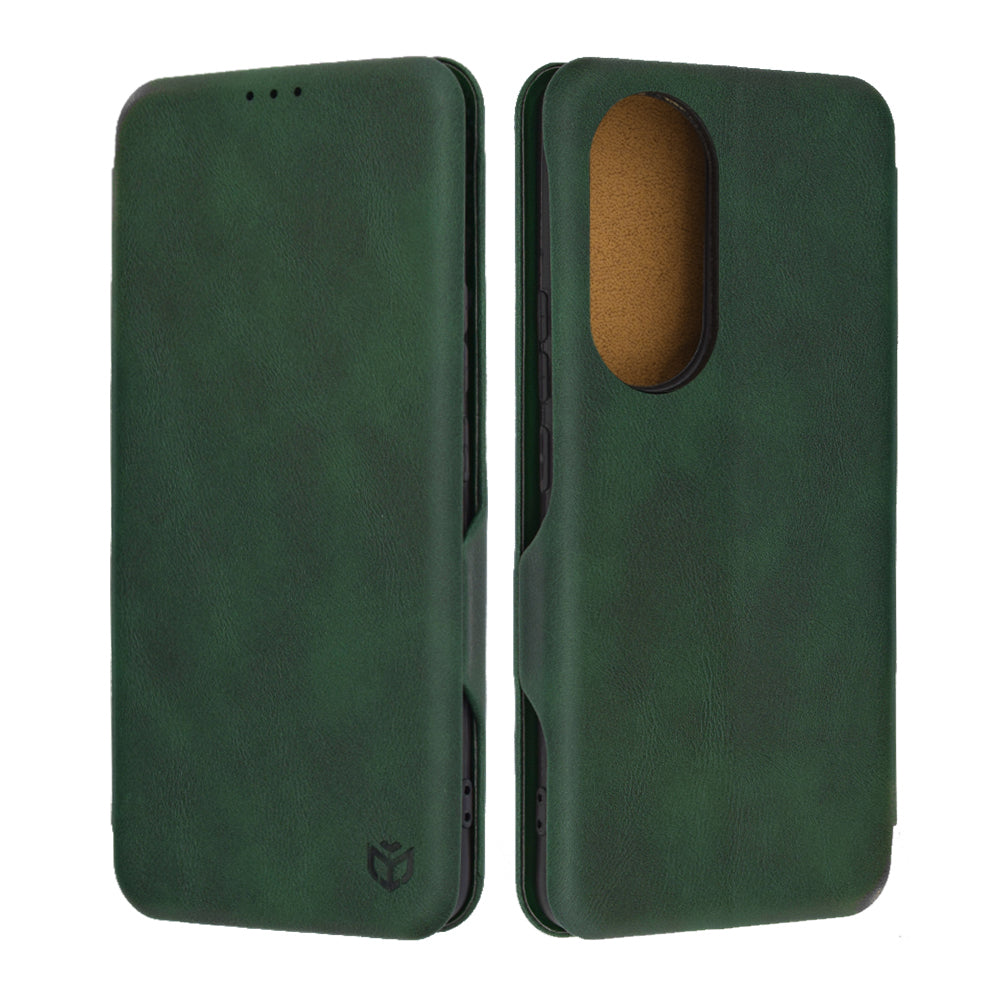 Husa de protectie Techsuit Safe Wallet Plus compatibila cu Honor 90, acoperire spate, verde