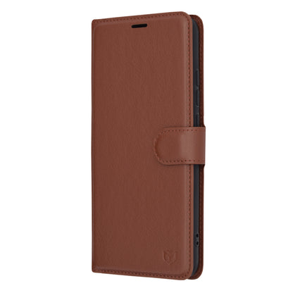 Husa de protectie Techsuit Leather Folio compatibila cu Xiaomi Redmi Poco M6, acoperire spate, maro