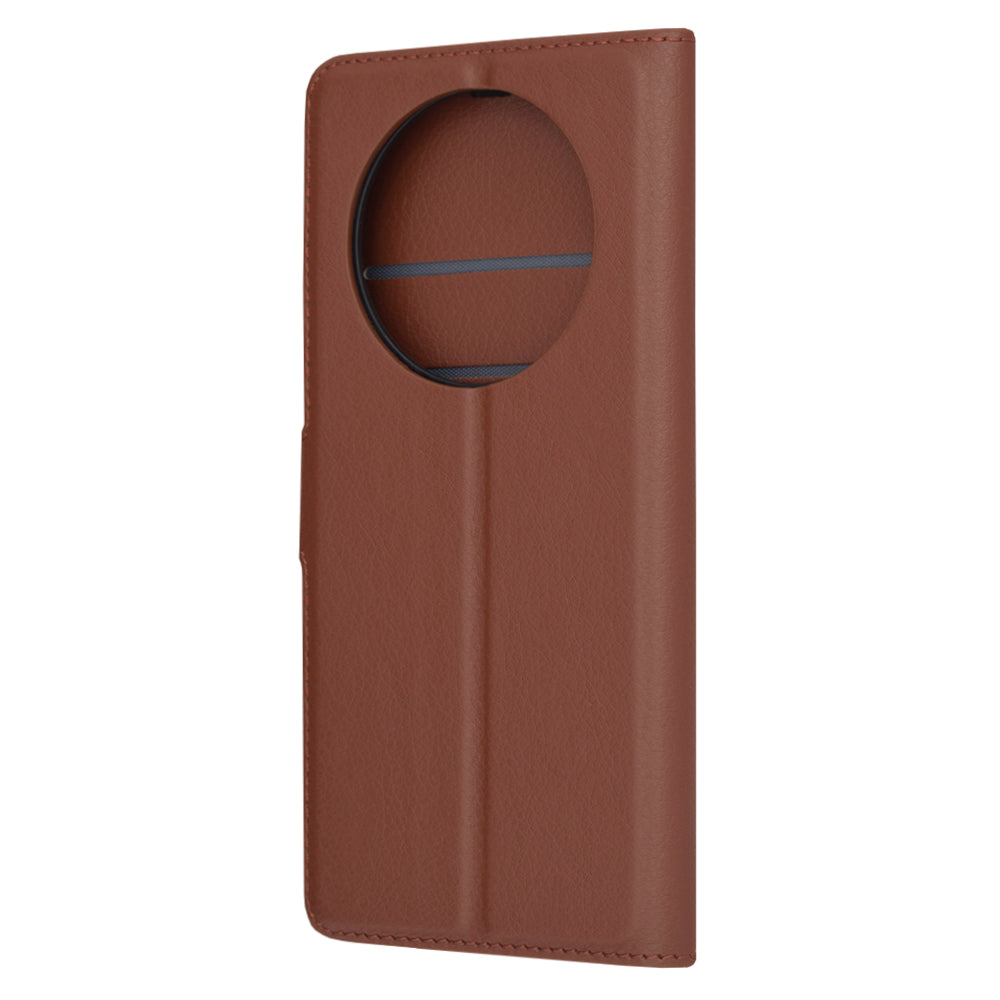 Husa de protectie Techsuit Leather Folio compatibila cu Xiaomi Redmi A3, acoperire spate, maro