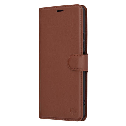 Husa de protectie Techsuit Leather Folio compatibila cu Xiaomi Redmi A3, acoperire spate, maro