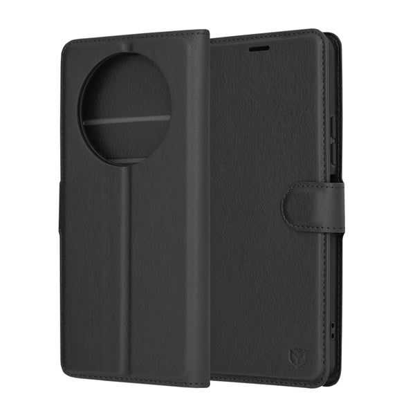 Husa de protectie Techsuit Leather Folio compatibila cu Xiaomi Redmi A3, acoperire spate, negru