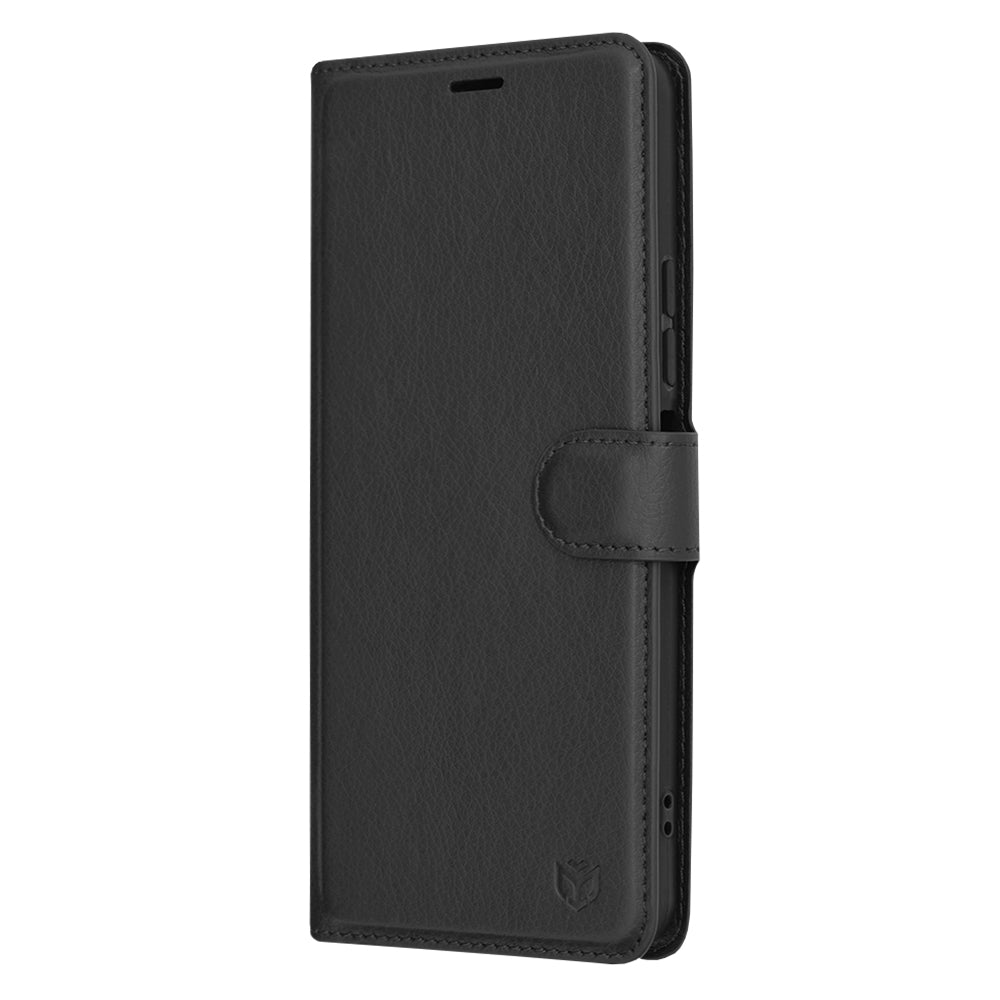 Husa de protectie Techsuit Leather Folio compatibila cu Xiaomi Redmi A3, acoperire spate, negru