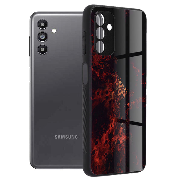 Husa de protectie Techsuit Glaze Series compatibila cu Samsung Galaxy A04s, acoperire spate, Red Nebula