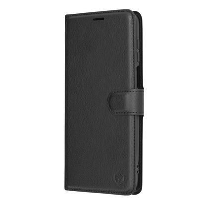 Husa de protectie Techsuit Leather Folio compatibila cu Xiaomi Redmi Note 9S, acoperire spate, negru