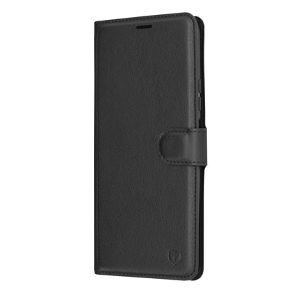 Husa de protectie Techsuit Leather Folio compatibila cu Xiaomi Redmi Note 10 Pro, acoperire spate, negru