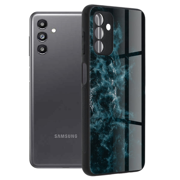 Husa de protectie Techsuit Glaze Series compatibila cu Samsung Galaxy A04s, acoperire spate, Blue Nebula