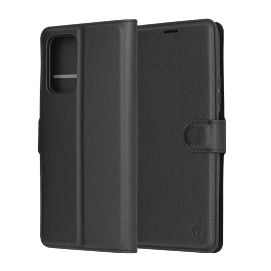Husa de protectie Techsuit Leather Folio compatibila cu Xiaomi Redmi Note 10 Pro Max, acoperire spate, negru