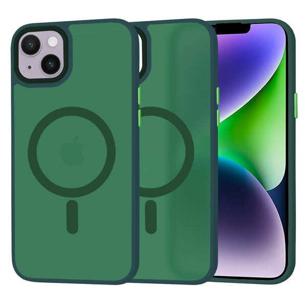 Husa de protectie Techsuit HaloFrost Series compatibila cu Apple iPhone 14 Plus , acoperire spate, verde inchis